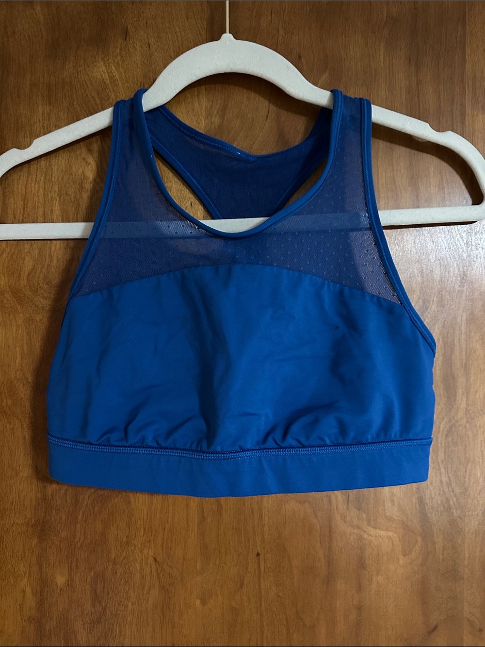 Lululemon Blue Mesh-Panel Sports Bra